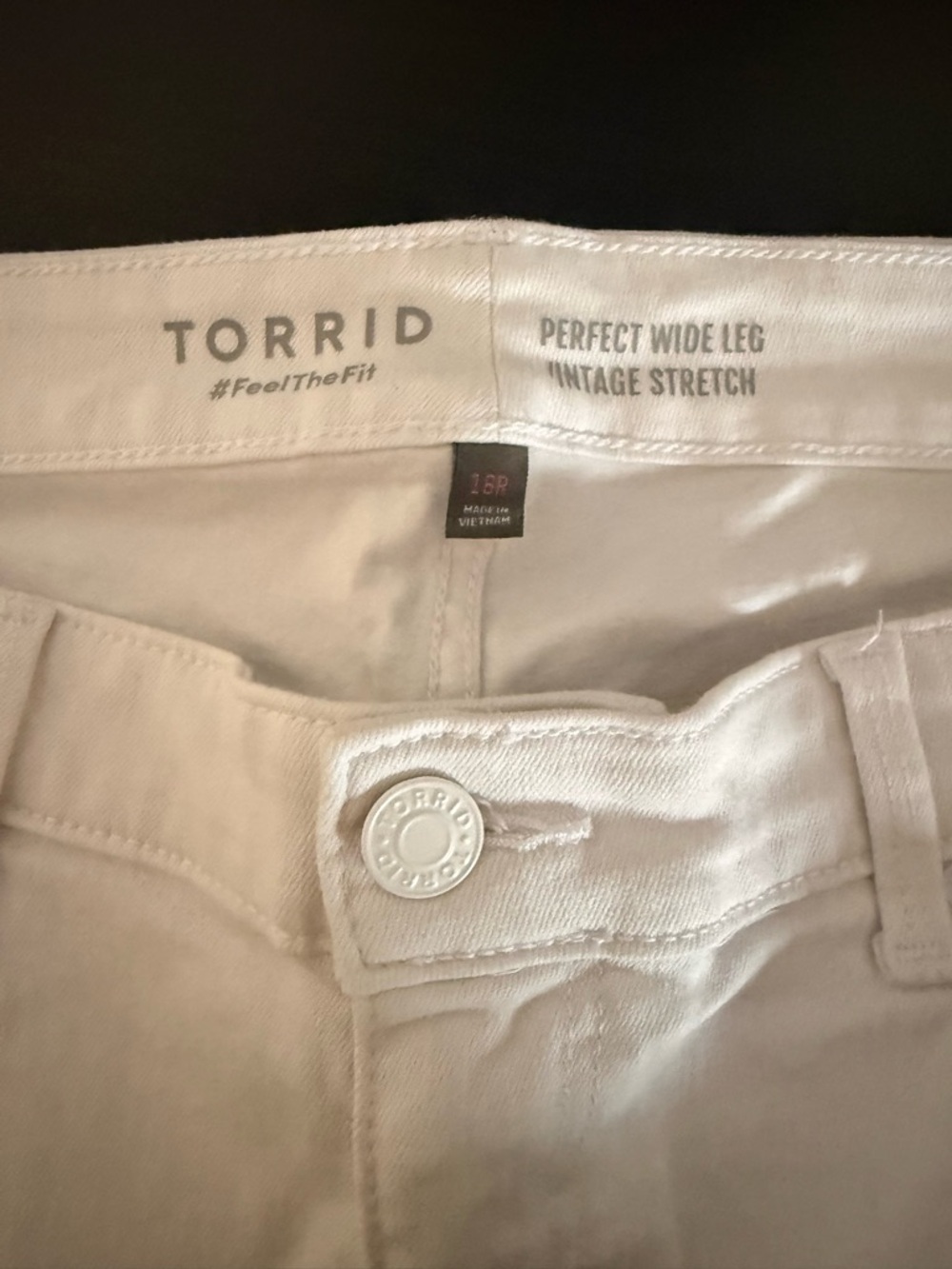 torrid White Perfect Wide Leg Vintage Stretch Jeans